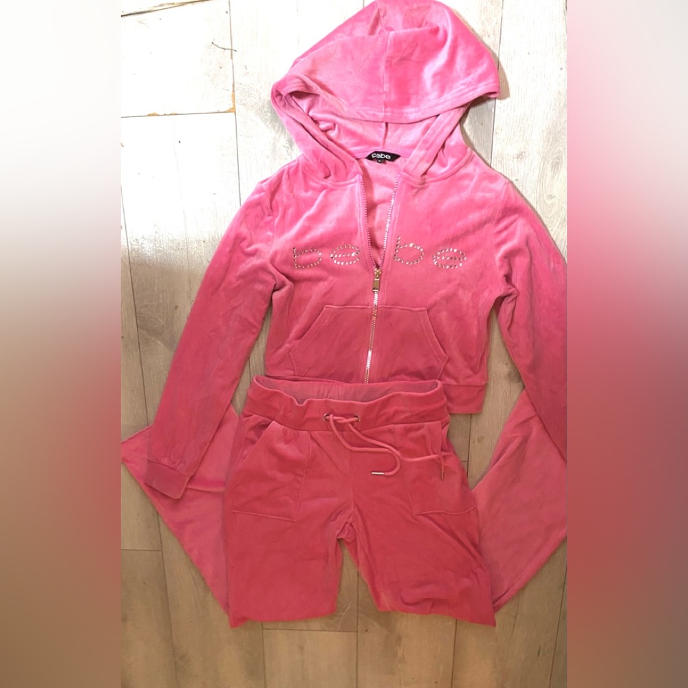 Authentic Barbie Pink Bebe Sweatsuit - Picture 3 of 11